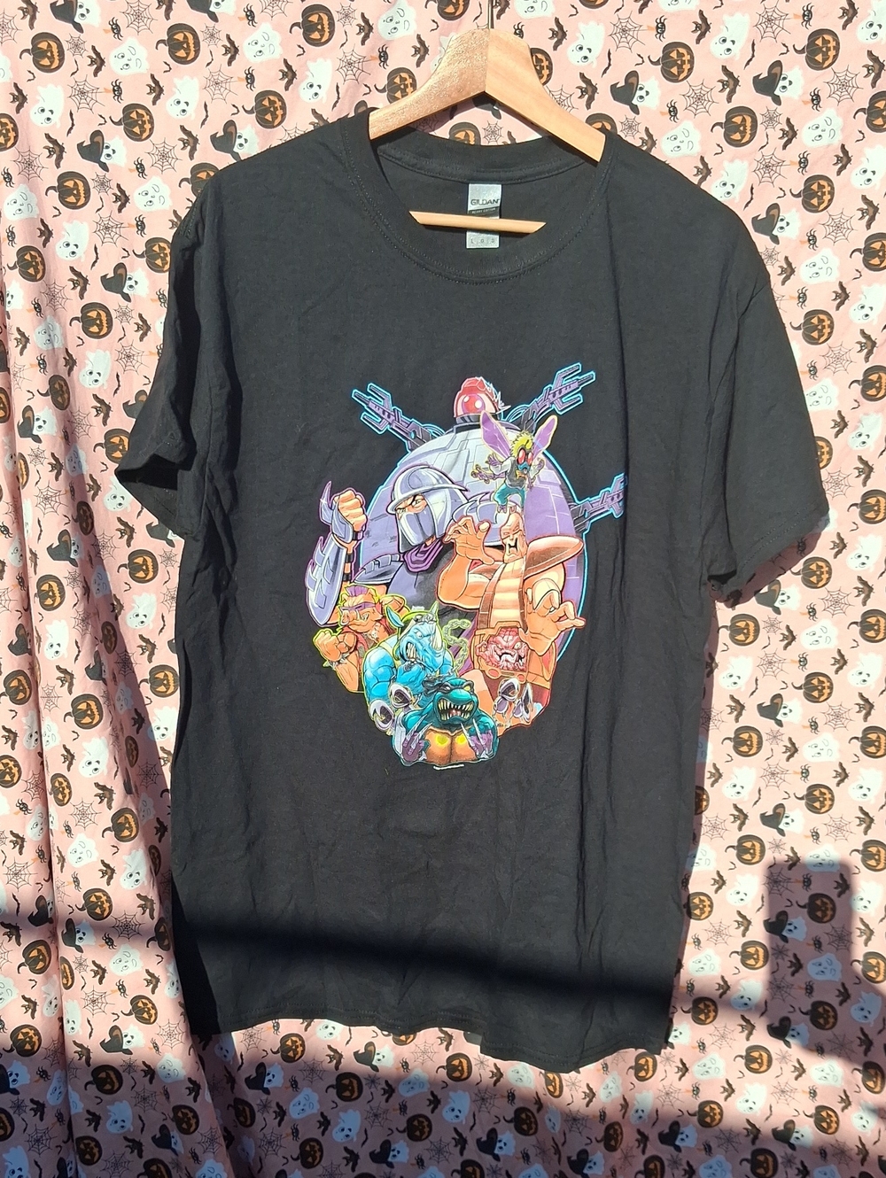Mens Black Ninja Turtles Graphic Tee